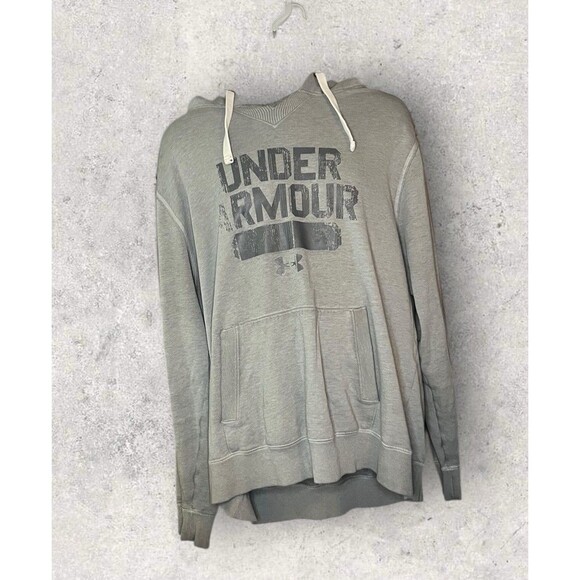 Under Armour Men's Size 2XL Loose Fit Rough Hem Cold Gear Gray Hoodie Athletic - Picture 1 of 4